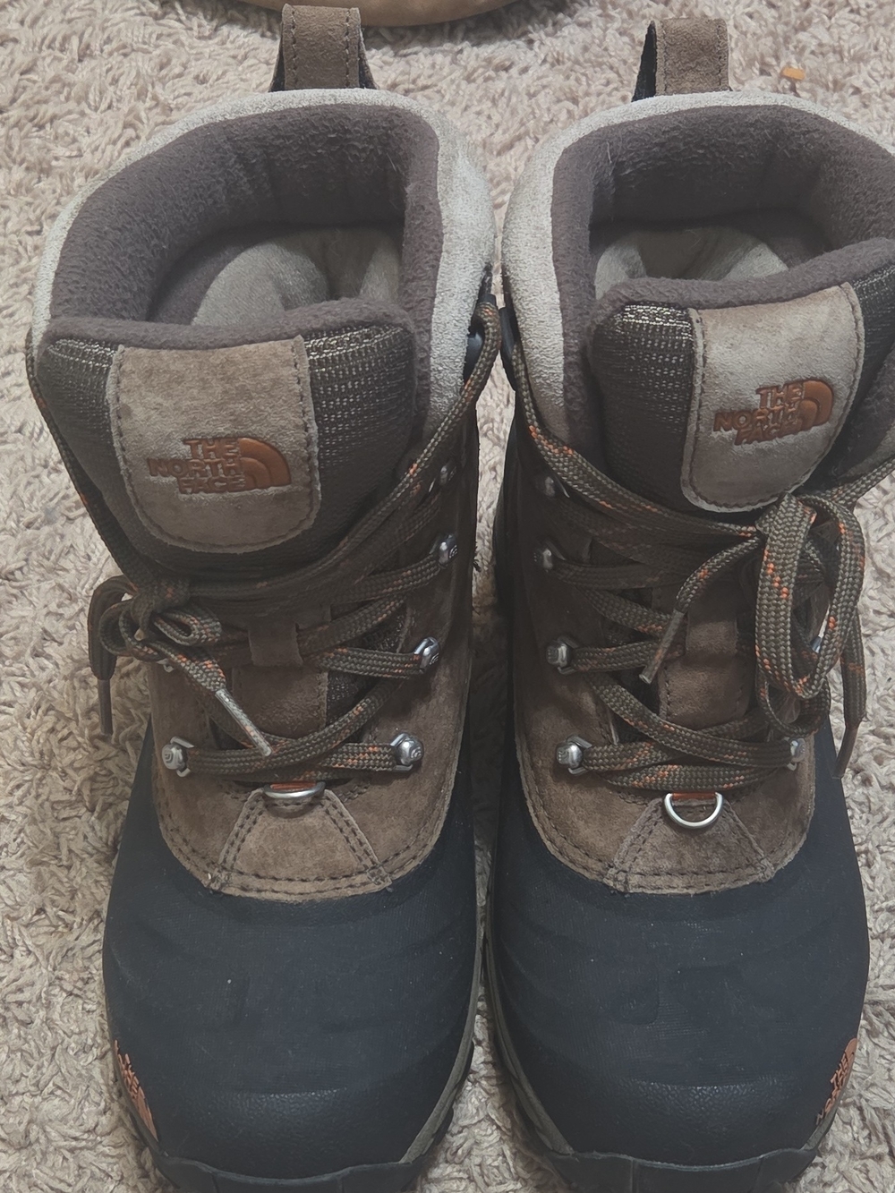 The North Face Brown and Black Insulated Waterproof Boots